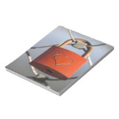 Love Heart Padlock Notitieblok (Linkerzijde)