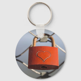 Love Heart Padlock Sleutelhanger