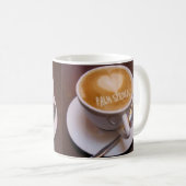 Love Heart Palm Springs Cappuccino Coffee Cup Mok (Voorkant rechts)