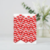 Love Heart Pattern Briefkaart (Staand voorkant)