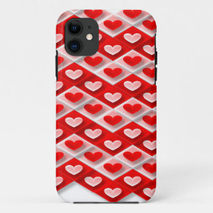 Love Heart Pattern iPhone 11 Hoesje
