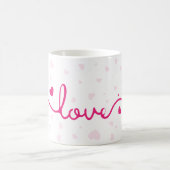 "Love" Heart Pattern Coffee Mug Koffiemok (Center)