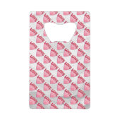 Love Heart Pattern Creditkaart Flessenopener (Voorkant)