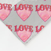 Love Heart Pattern Fleece Deken (Hoek)
