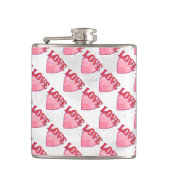 Love Heart Pattern Heupfles (Voorkant)