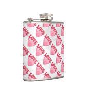 Love Heart Pattern Heupfles (Rechts)