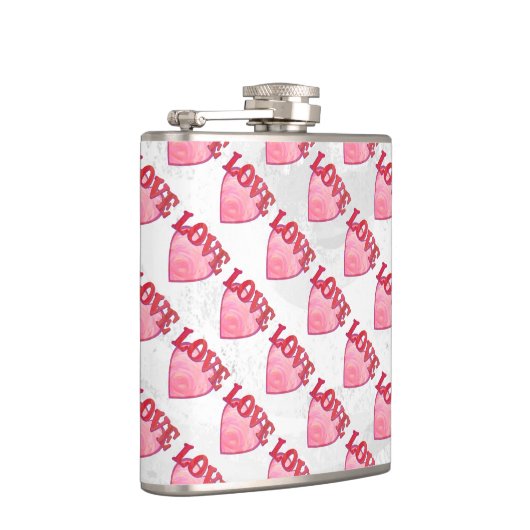 Love Heart Pattern Heupfles (Rechts)