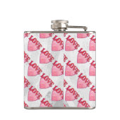 Love Heart Pattern Heupfles (Achterkant)