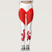 Love Heart Pattern | Legging van de romantische Va (Voorkant)