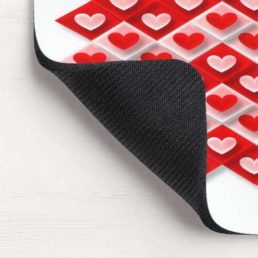 Love Heart Pattern Muismat (Hoek)