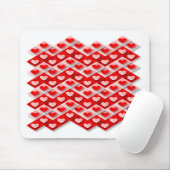 Love Heart Pattern Muismat (Met muis)