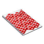 Love Heart Pattern Notitieboek (Rechterzijde)