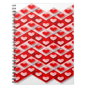 Love Heart Pattern Notitieboek