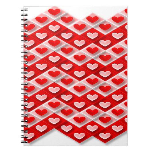 Love Heart Pattern Notitieboek (Voorkant)