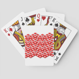 Love Heart Pattern Pokerkaarten