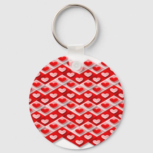 Love Heart Pattern Sleutelhanger (Voorkant)