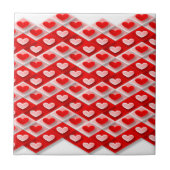 Love Heart Pattern Tegeltje (Voorkant)