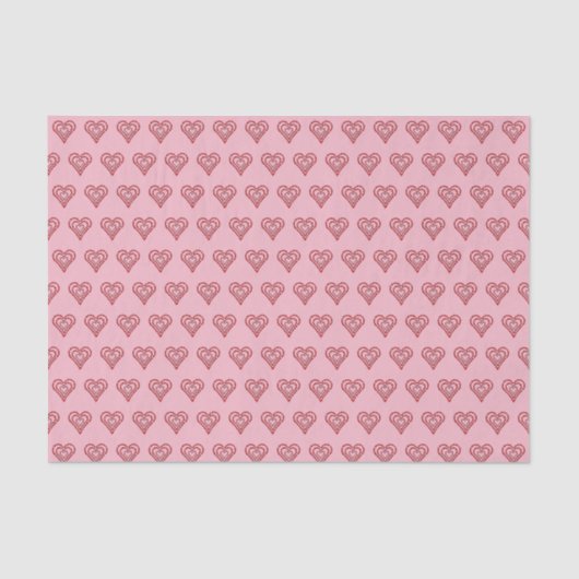 Love Heart Pattern Tissuepapier (Voorkant)