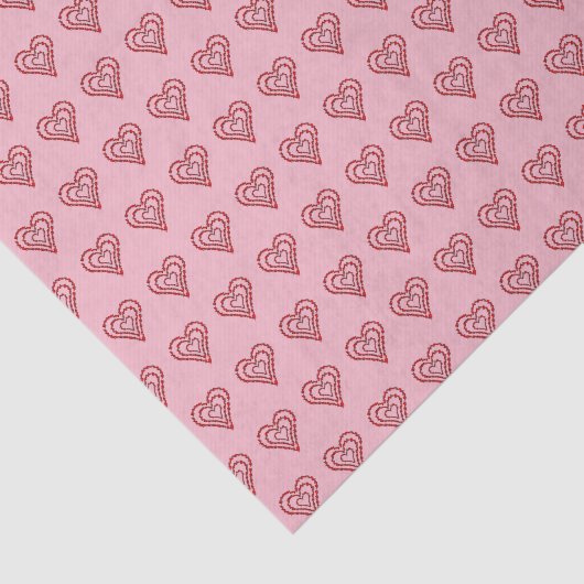 Love Heart Pattern Tissuepapier (Detail)