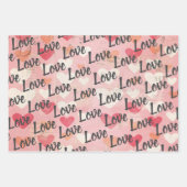 Love Heart Pattern Valentijn Inpakpapier Vel (Voorkant 2)