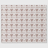 Love Heart Pattern - Valentijnsdag Design Cadeaupapier (Vlak)