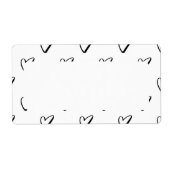 Love Heart Personalized Custom  Etiket (Voorkant)