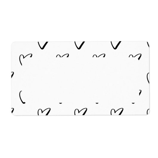 Love Heart Personalized Custom  Etiket (Voorkant)