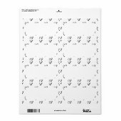 Love Heart Personalized Custom  Etiket (Full Sheet)