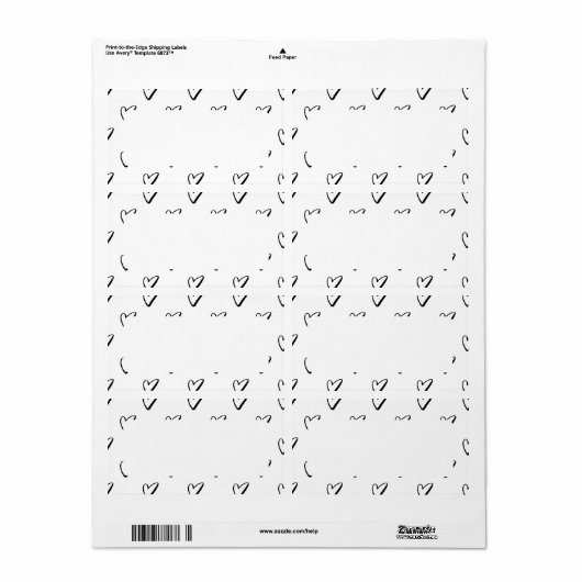 Love Heart Personalized Custom  Etiket (Full Sheet)