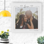 Love Heart Personalized Foto and Text Typografie Imitatie Canvas Print<br><div class="desc">Liefde Heart op maat gemaakt foto- en tekstopperwand - Faux Verplette Canvas Afdrukken van Ricaso - voeg uw eigen foto en tekst toe aan dit fantastische nepcanvas</div>