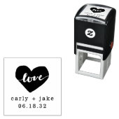 Love Heart Personalized Weddenschap Stamp Zelfinktende Stempel (In situ)