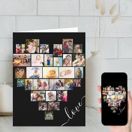 Love Heart Photo Collage Happy Jubileum Kaart