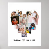 Love Heart Photo Collage Poster (Voorkant)