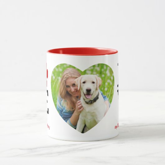 LOVE Heart Photo Custom Pet Hondenliefhebber Valen Mok (Midden)