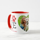 LOVE Heart Photo Custom Pet Hondenliefhebber Valen Mok (Voorkant links)