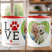 LOVE Heart Photo Custom Pet Hondenliefhebber Valen Mok