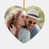 Love Heart Photo Lucky Je vond me grappig Keramisch Ornament (Achterkant)