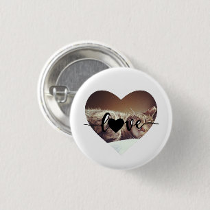 Love Heart Photo Ronde Button 3,2 Cm