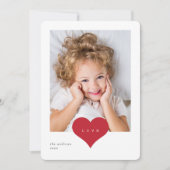 Love Heart Photo Valentijnsdag Feestdagenkaart (Voorkant)