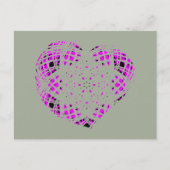 Love Heart Pink Text Briefkaart (Voorkant)