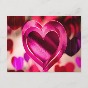 Love Heart Pink Valentijnsdag Jubileum Briefkaart