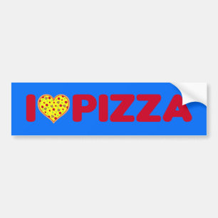 Love Heart Pizza Addict Pizza Delivery Guy Bumpersticker