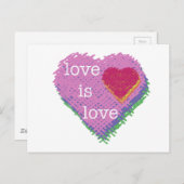 Love Heart Postcard Briefkaart (Voorkant / Achterkant)