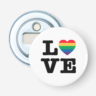 Love Heart Pride Bottle Open Fridge Magnet Button Flesopener