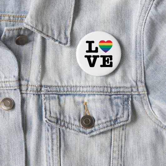 Love Heart Pride Button (In situ)