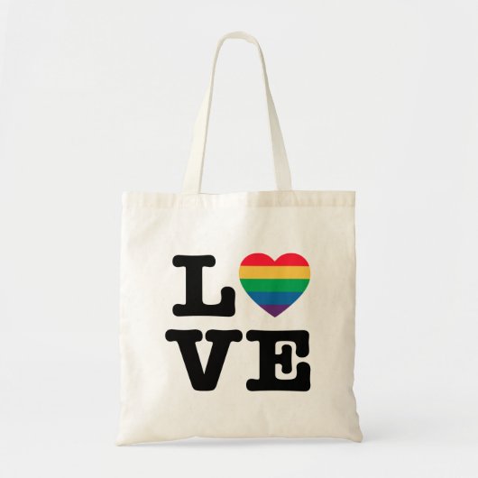 Love Heart Pride Canvas tas (Voorkant)