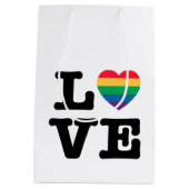 Love Heart Pride Gift Bag Medium Cadeauzakje (Achterkant)