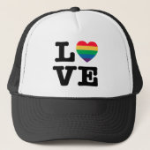 Love Heart Pride Trucker Hat Trucker Pet (Voorkant)
