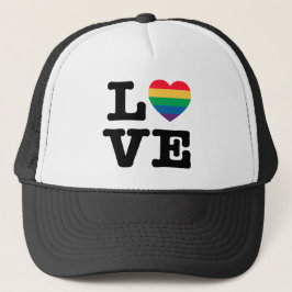 Love Heart Pride Trucker Hat Trucker Pet