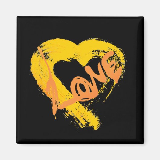 Love Heart Pumpkin Spiced Magnet (Voorkant)